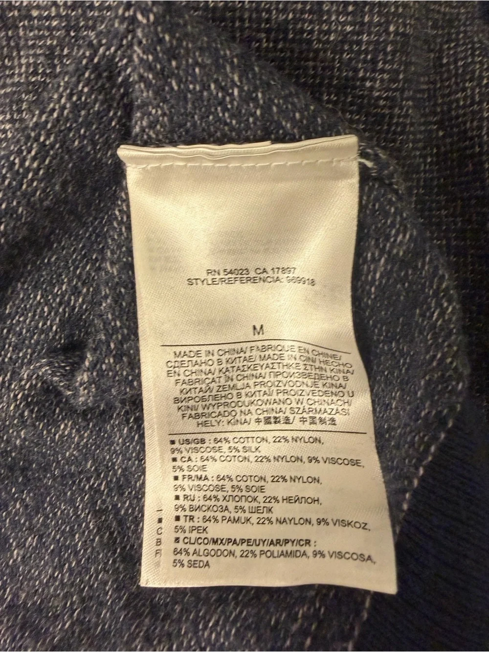 Banana Republic Heathered Navy V-Neck Sweater